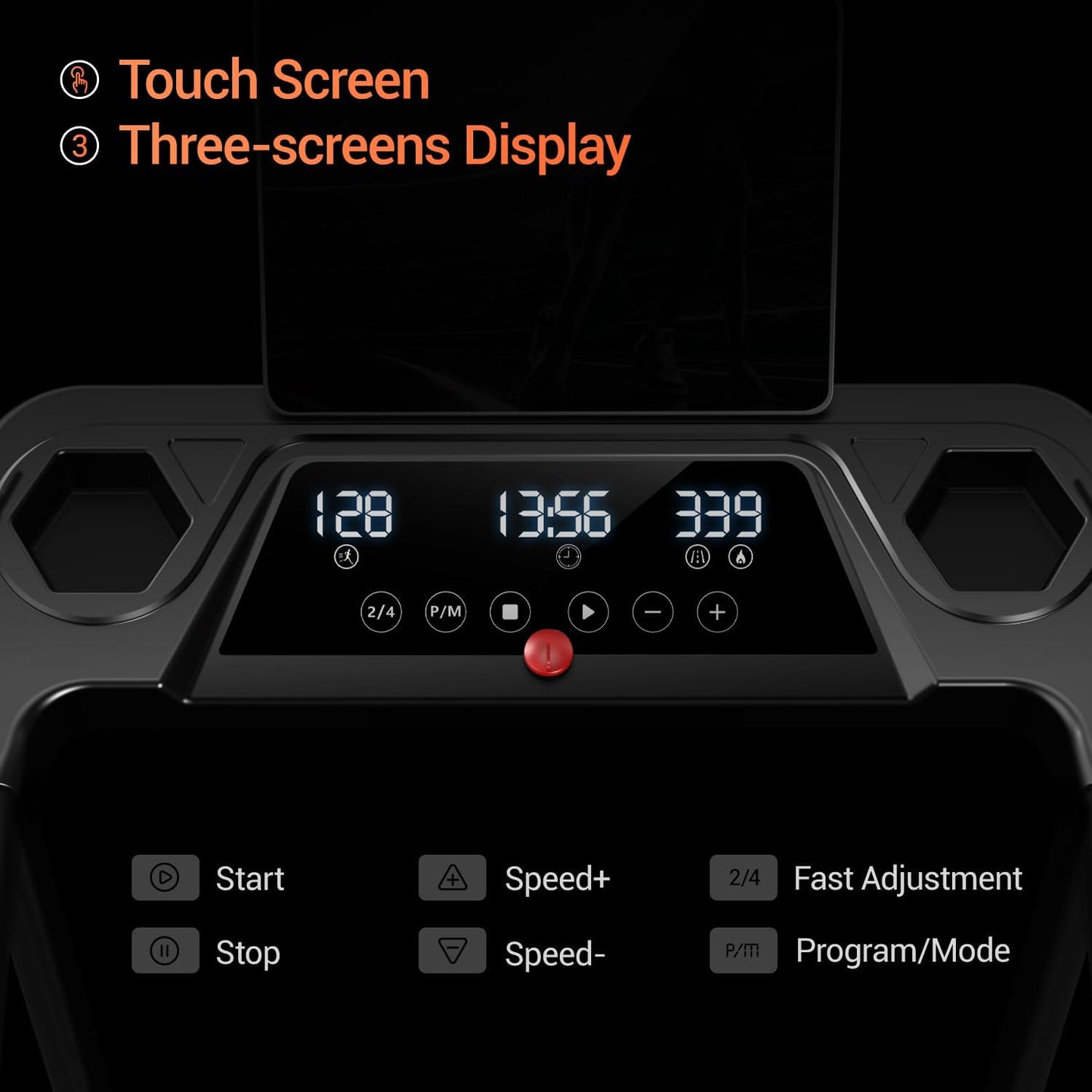 Faltbares Laufband mit 15% Steigung und Dreifachdämpfung