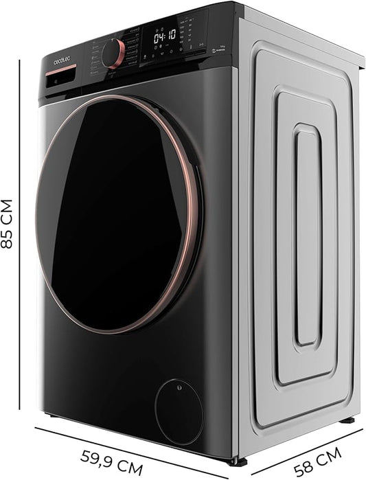 Frontlader-Waschmaschine 10 kg Bolero Dresscode 10610 Inverter Steel A, 2000 W, Inverter Plus Motor