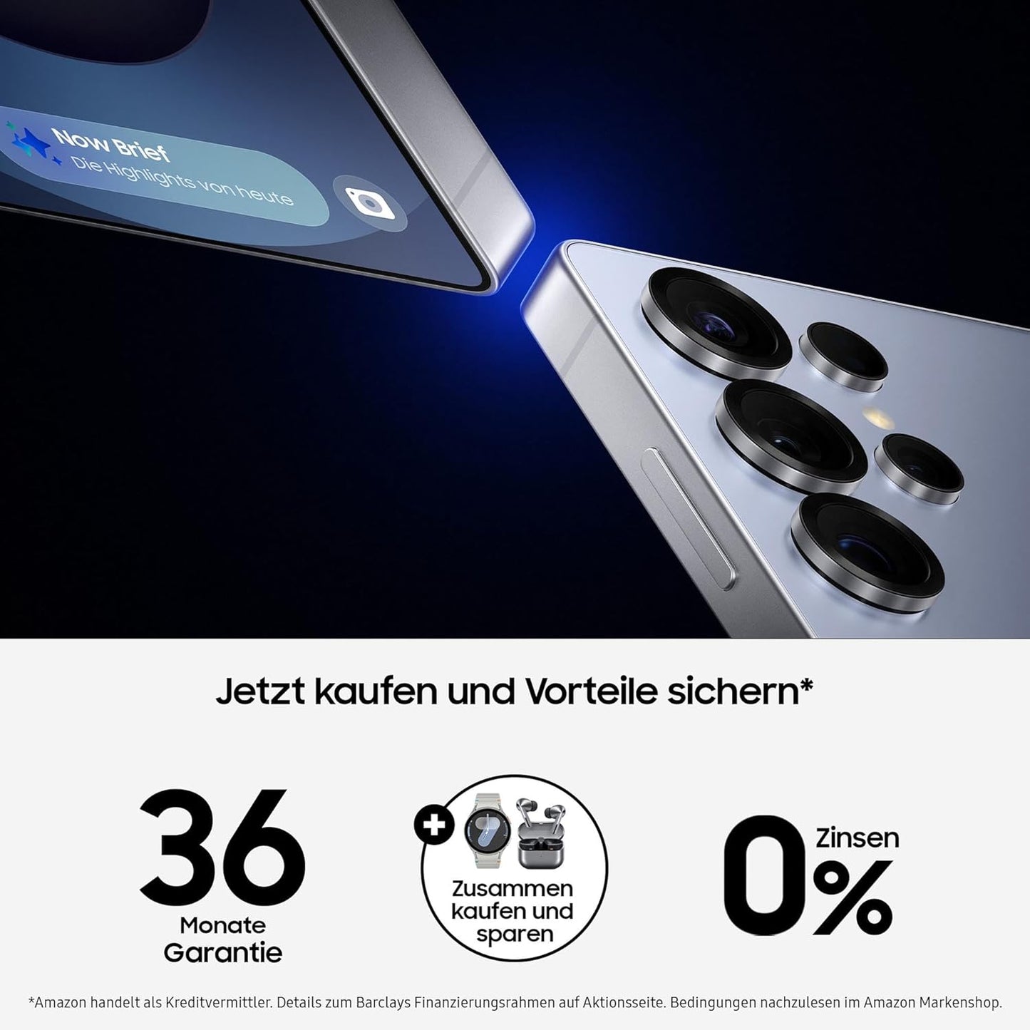 Samsung Galaxy S25 Ultra AI – Refurbished – 256 GB + KONSTELOS: Galaxy Watch Ultra