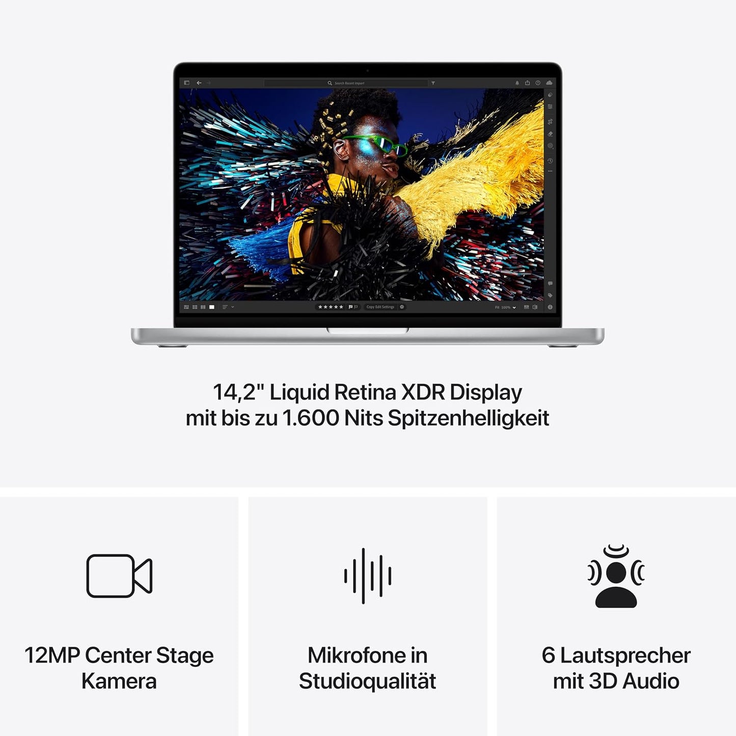 MacBook Pro 14" 2024 Refurbished mit M4 Pro / M4 Max Chip, 14,2" Liquid Retina XDR Display, 500 GB Shared Memory, bis zu 8 TB SSD, Apple Zertifiziert wie neu, 5 Jahre Garantie
