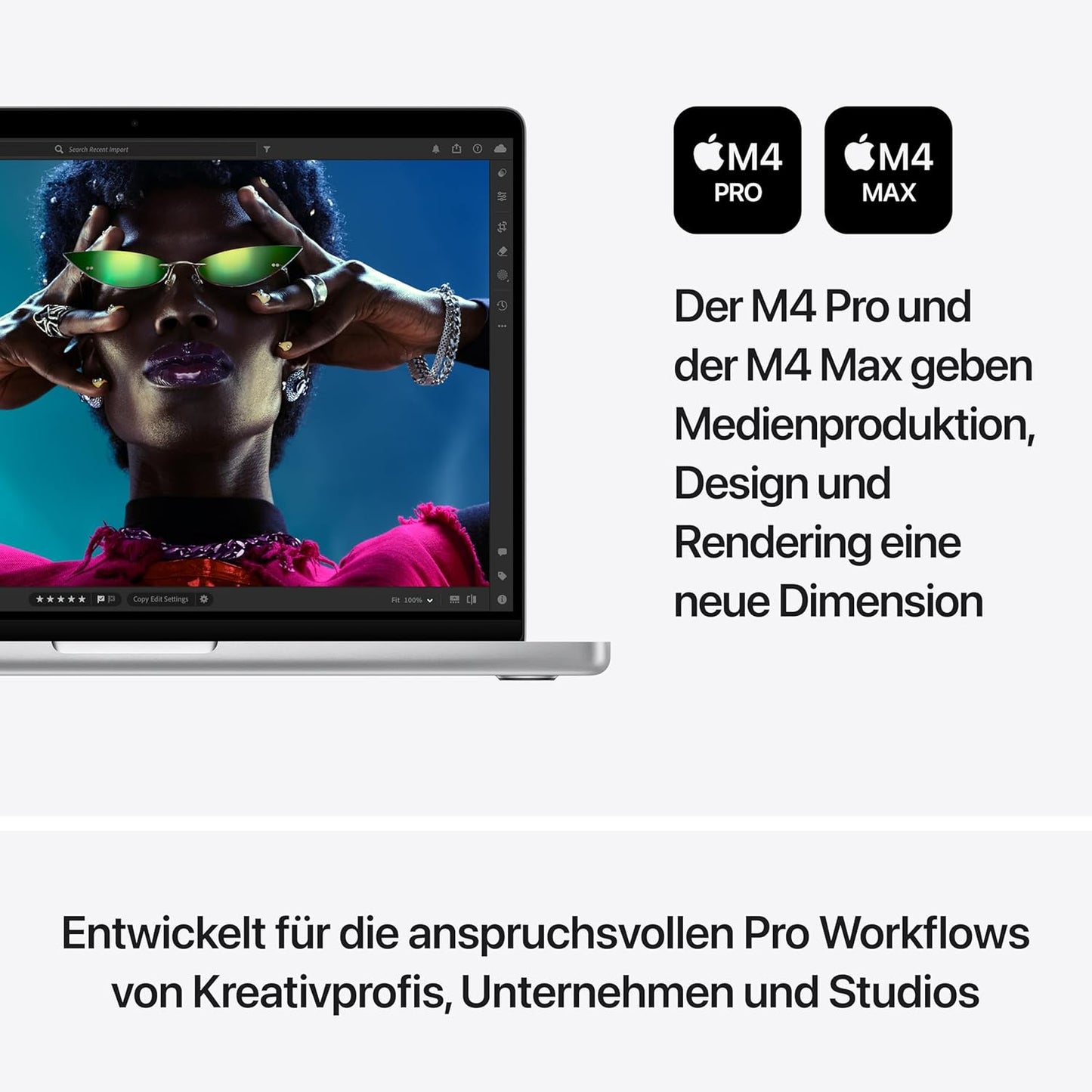 MacBook Pro 14" 2024 Refurbished mit M4 Pro / M4 Max Chip, 14,2" Liquid Retina XDR Display, 500 GB Shared Memory, bis zu 8 TB SSD, Apple Zertifiziert wie neu, 5 Jahre Garantie